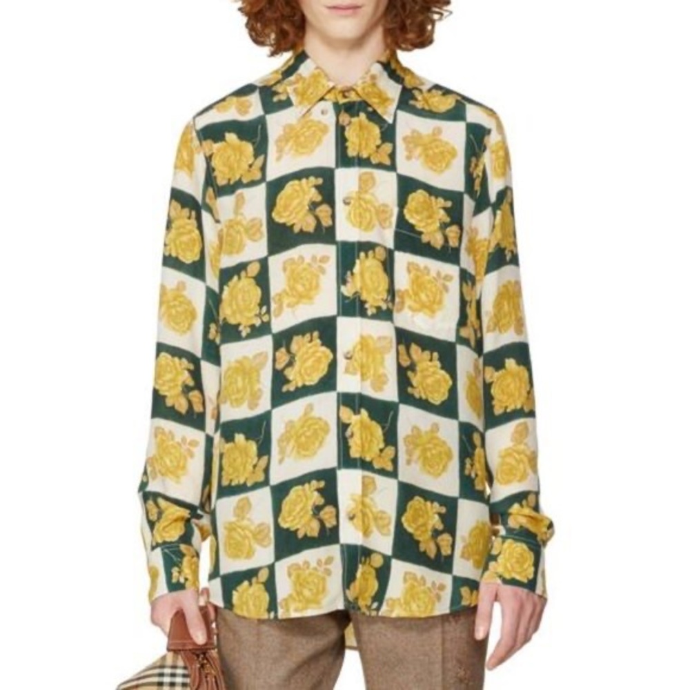NWT NANUSHKA Kaleb floral long-sleeved shirt size small